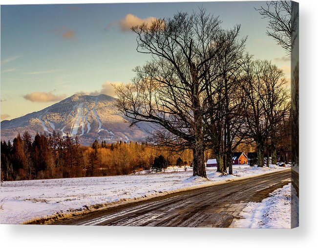 Burke Mt Acrylic Print featuring the photograph Burke Mt From Sugarhouse Road by John Rowe