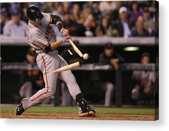 Double Play Acrylic Print featuring the photograph Buster Posey by Doug Pensinger