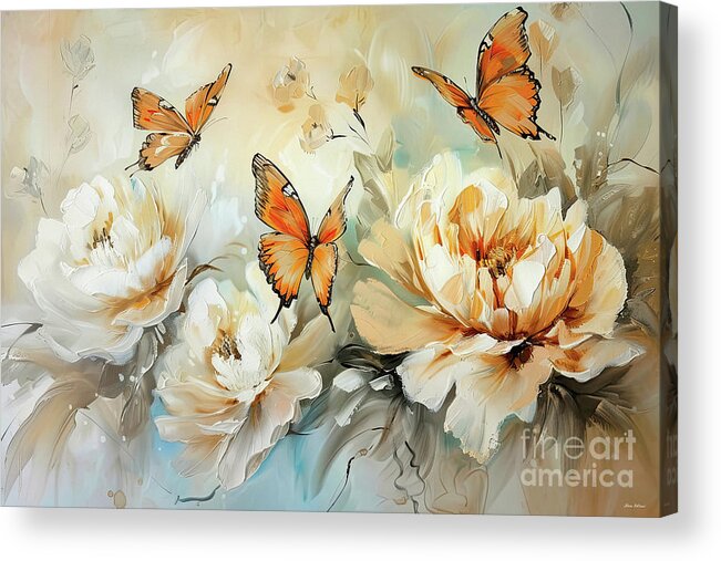 Butterfly Acrylic Print featuring the painting Butterfly Enlightenment 2 by Tina LeCour