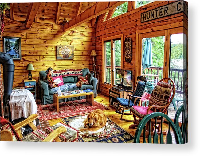 Cabin Acrylic Print featuring the photograph Cabin at the Lake by Russ Considine