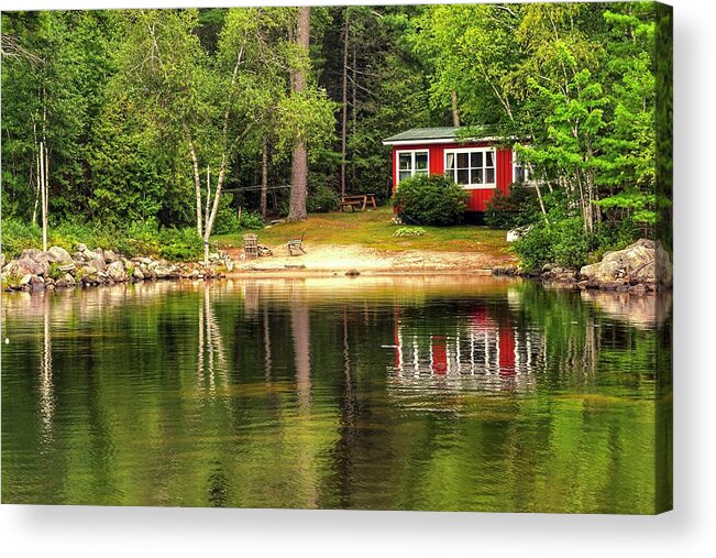 Cabin Acrylic Print featuring the photograph Cabin in the woods by Monika Salvan