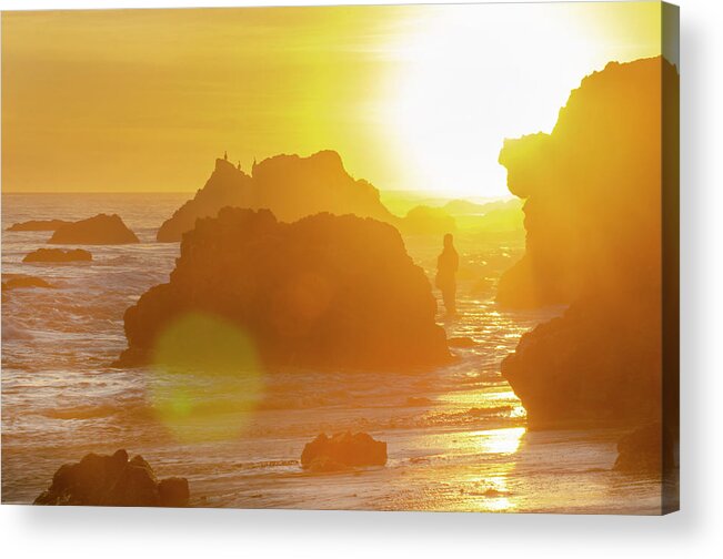 El Matador Beach State Park Acrylic Print featuring the photograph California Sunset by Karen Cox