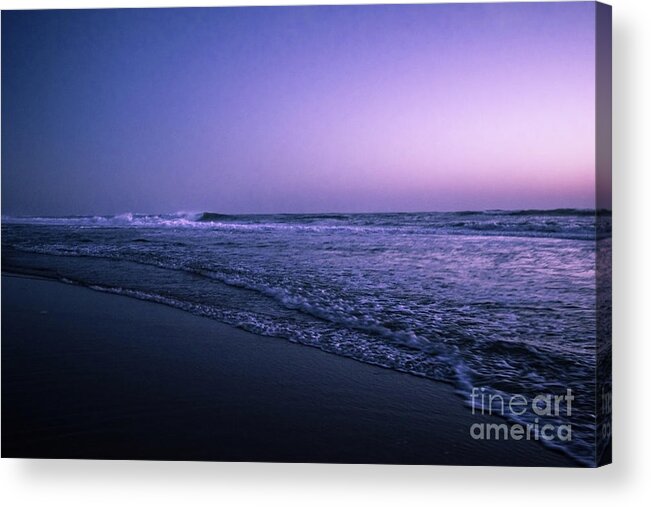 Europe Acrylic Print featuring the photograph Calm night at the ocean by Hannes Cmarits