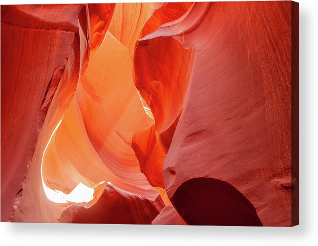 Antelope Canyon Acrylic Print featuring the photograph Canyon Light Beams by Rob Hemphill