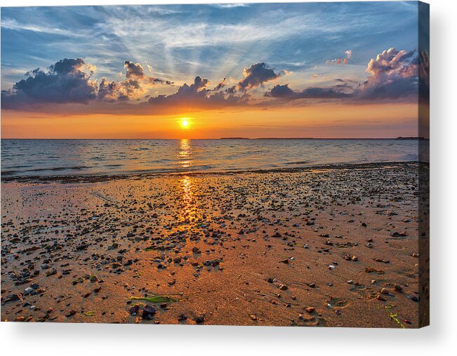 Cape Cod Bay Acrylic Print featuring the photograph Cape Cod Bay Sunset Bliss by Juergen Roth