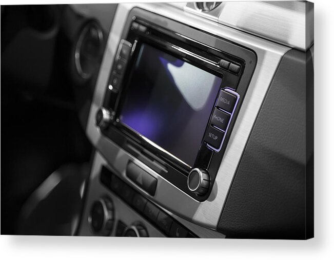 Trading Acrylic Print featuring the photograph Car Interior by Vladans
