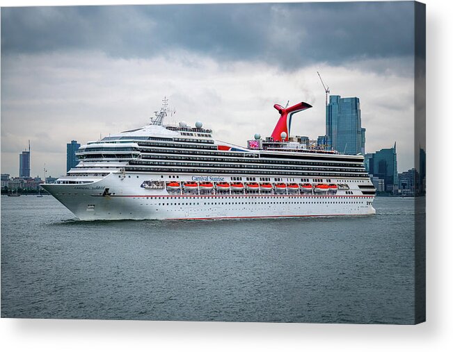Carnival Cruises Acrylic Print featuring the photograph Carnival Sunrise by Robert J Wagner