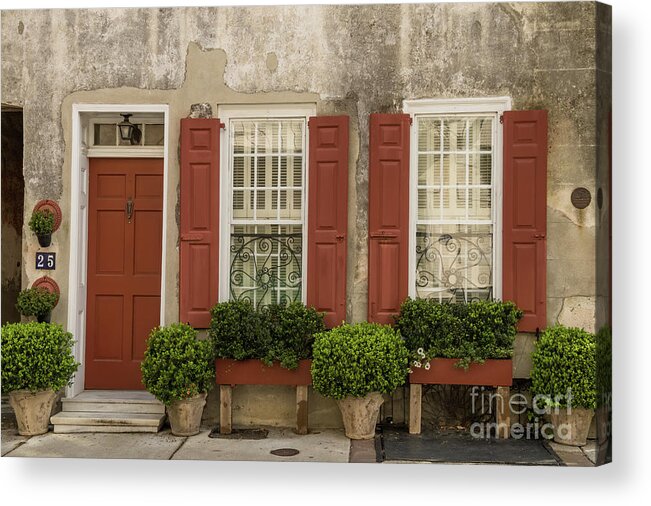 Charleston Acrylic Print featuring the photograph Charleston Building Facade by Sturgeon Photography