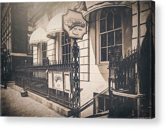 Boston Acrylic Print featuring the photograph Cheers Bar Beacon Hill Boston Vintage by Carol Japp