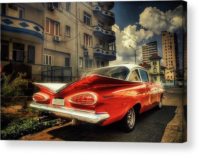 Chevy Acrylic Print featuring the photograph Chevrolet Biscayne by Micah Offman