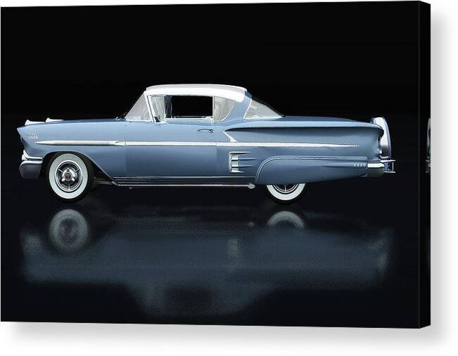 1950s Acrylic Print featuring the photograph Chevrolet Impala Special Sport 1958 Lateral View by Jan Keteleer