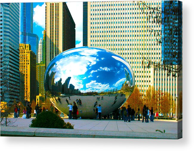 Chicago Skyline Acrylic Print featuring the photograph Chicago Skyline Bean by Patrick Malon