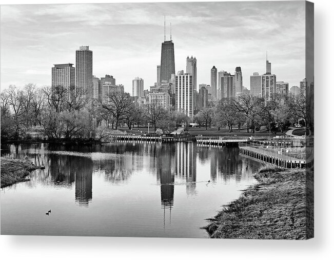 Chicago Skyline Acrylic Print featuring the photograph Chicago Skyline - Lincoln Park by Nikolyn McDonald
