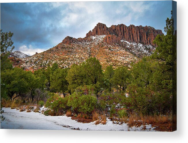 Chiricahua Acrylic Print featuring the photograph Chiricahua Mountains Snow by Chance Kafka