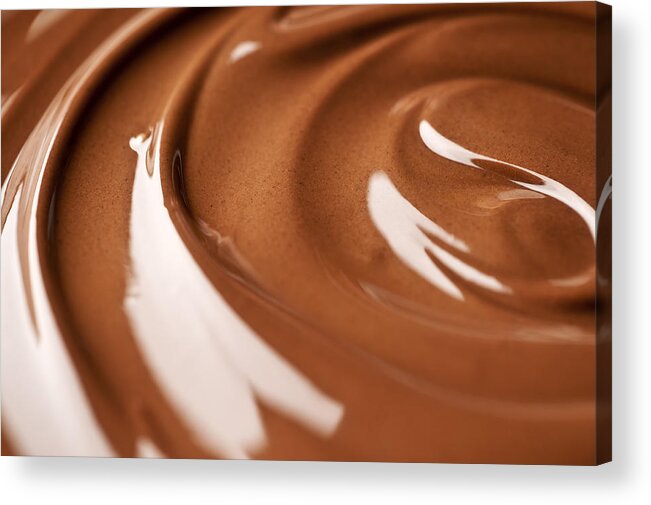 Temptation Acrylic Print featuring the photograph Chocolate Background by Mphillips007