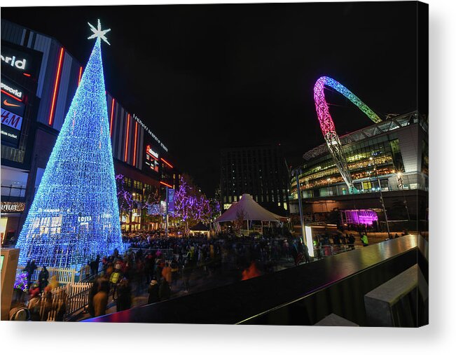 Wembley Acrylic Print featuring the photograph Christmas at Wembley by Andrew Lalchan