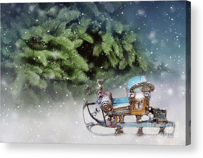 Sleigh Acrylic Print featuring the photograph Christmas Memories by Eva Lechner