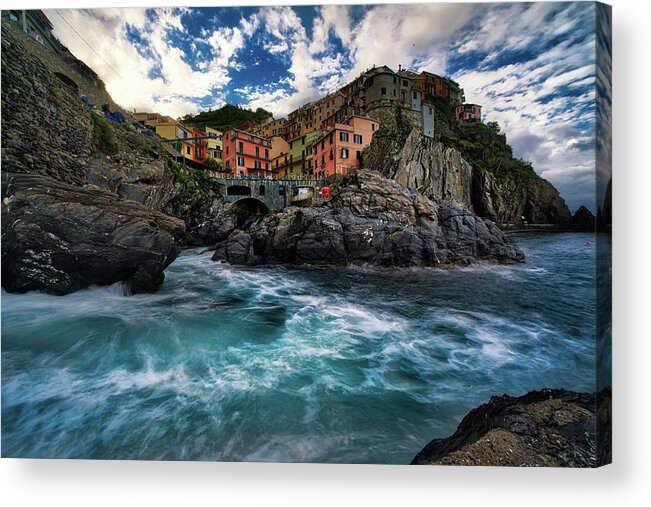 Cinque Terre Acrylic Print featuring the photograph Cinque Terre, Italy by Serge Ramelli