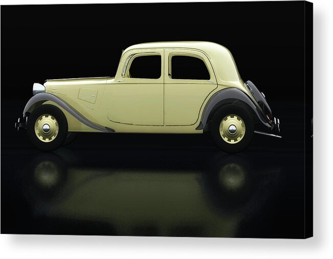 Citroen Acrylic Print featuring the photograph Citroen Traction 1938 Lateral View by Jan Keteleer