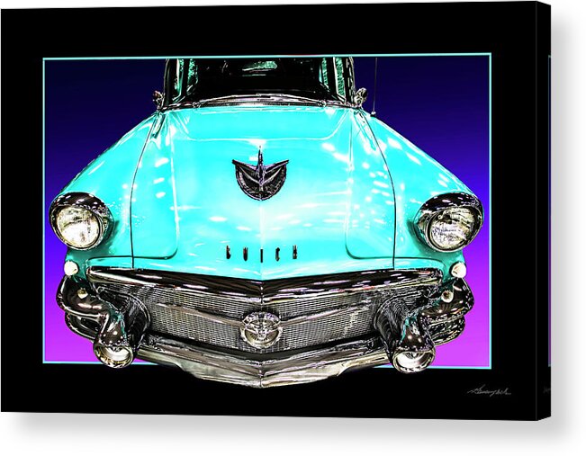 Color Acrylic Print featuring the photograph Classic Cruising Buick -1 by Alan Hausenflock