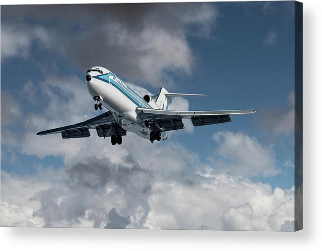Republic Airlines Acrylic Print featuring the photograph Classic Republic Airlines Boeing 727 by Erik Simonsen