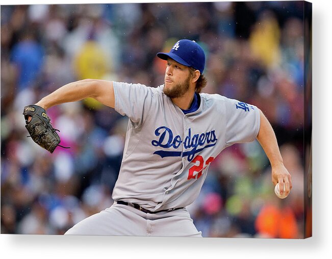 Second Inning Acrylic Print featuring the photograph Clayton Kershaw by Justin Edmonds