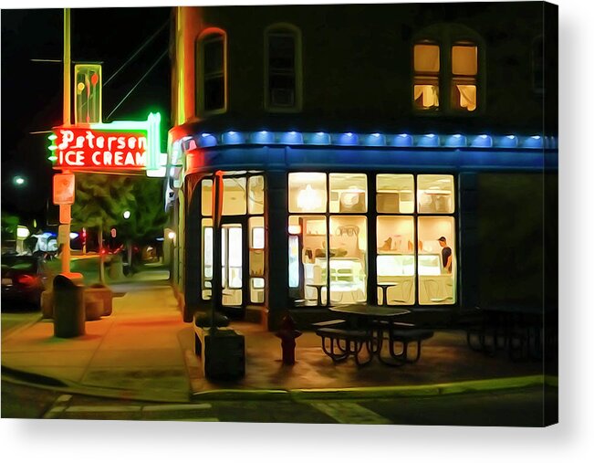 Petersen's Acrylic Print featuring the digital art Closing Time at Petersens by Todd Bannor