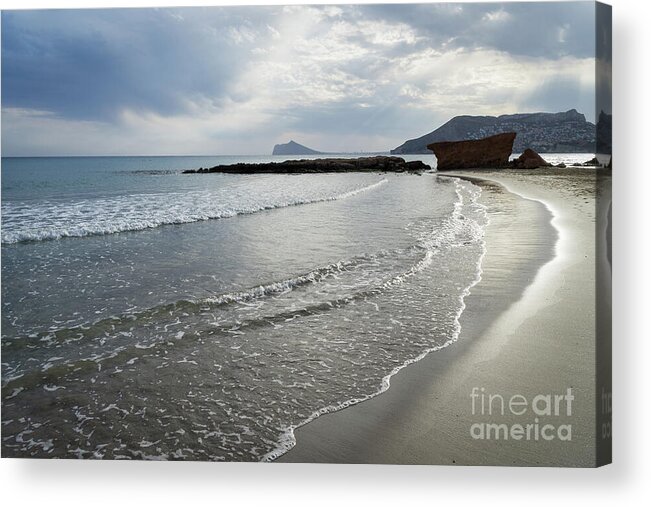 Mediterranean Coast Acrylic Print featuring the photograph Clouds, light and water by Adriana Mueller