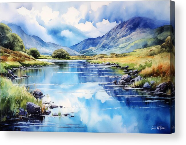 Lakes Of Killarney Acrylic Print featuring the painting Clouds Over The Lakes of Killarney by Conor McGuire