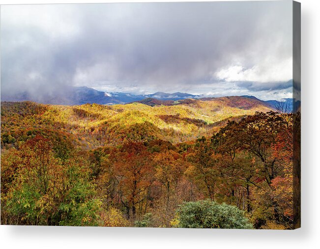 Mountain Acrylic Print featuring the photograph Clouds Rolling In 2 by Cindy Robinson