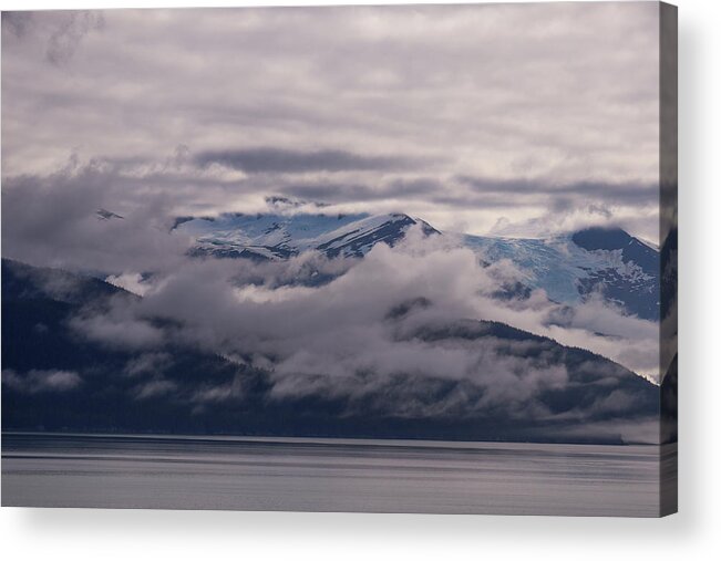 Alaska Acrylic Print featuring the photograph Cloudy Fog Mountain Lunch by Ed Williams