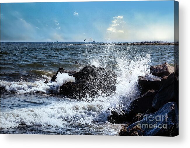Waves Acrylic Print featuring the photograph Coastal Maine by Shelia Hunt