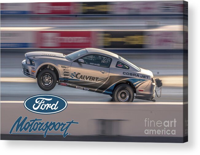 Ford Acrylic Print featuring the photograph Cobra Jet action by Darrell Foster