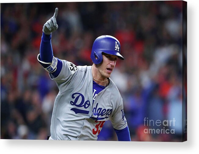 Ninth Inning Acrylic Print featuring the photograph Cody Bellinger by Tom Pennington