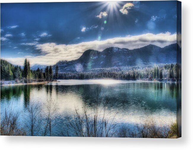 River Acrylic Print featuring the photograph Cold Day on the Pend Oreille by Dan Eskelson