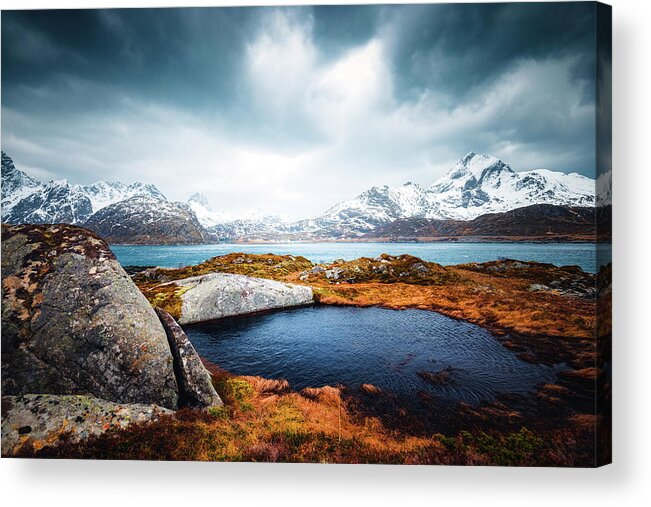 Landscape Acrylic Print featuring the photograph Cold Wind Blows by Philippe Sainte-Laudy