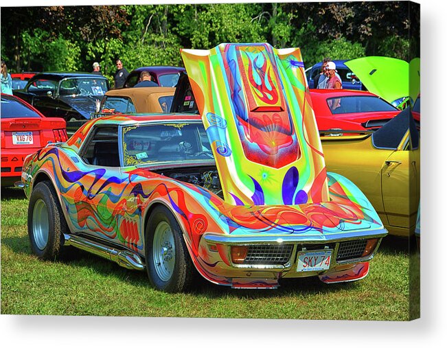 Car Acrylic Print featuring the photograph Colorful '69 Stingray by Mike Martin
