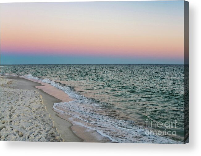 Golden Hour Acrylic Print featuring the photograph Colorful Beach by Beachtown Views