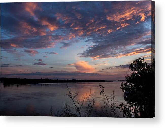 Fine Art Acrylic Print featuring the photograph Colorful Sunset by Kim Sowa