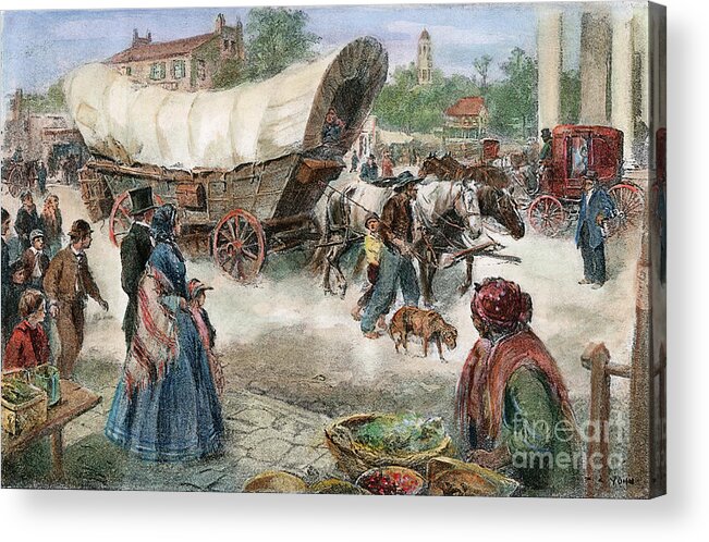 1850 Acrylic Print featuring the photograph CONESTOGA WAGON, 1850s by Granger