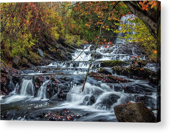 Conrad Acrylic Print featuring the photograph Conrad Mills Falls Autumn by White Mountain Images