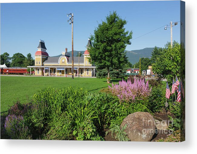 Americana Acrylic Print featuring the photograph Conway Scenic Railroad - North Conway New Hampshire USA by Erin Paul Donovan