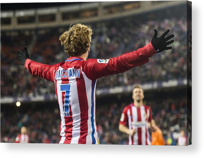 People Acrylic Print featuring the photograph Copa del Rey 2016-17 - Atletico de Madrid vs SD Eibar by Power Sport Images