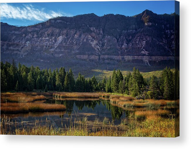 Cathedral Cliffs Acrylic Print featuring the photograph Coral Creek Ponds by Jack and Darnell Est