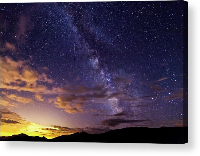 Milky Way Acrylic Print featuring the photograph Cosmic Traveler by Darren White