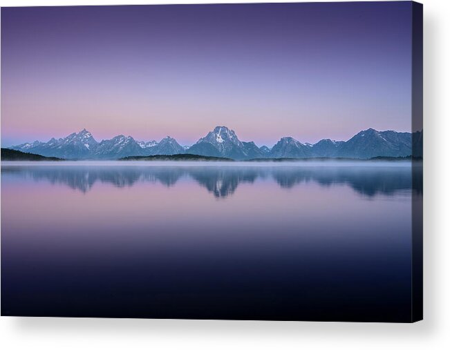  Acrylic Print featuring the photograph Cotton Candy Over Tetons by Kelly VanDellen
