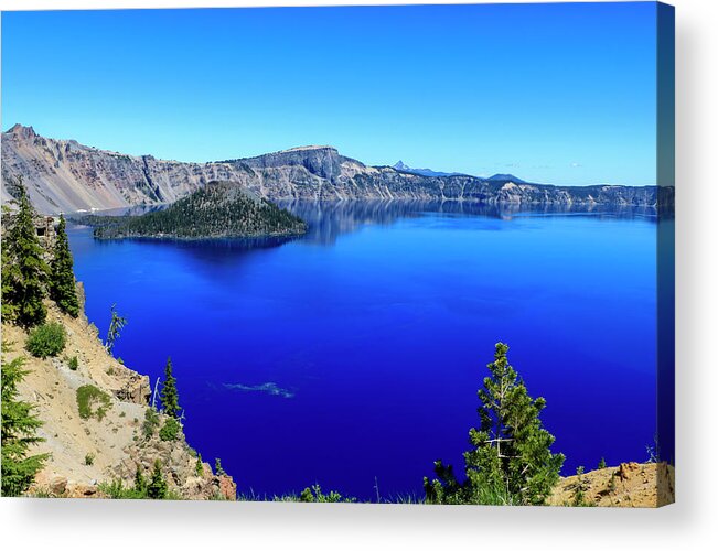 Cascade Mountain Range Acrylic Print featuring the photograph Crater Lake View 4 by Dawn Richards