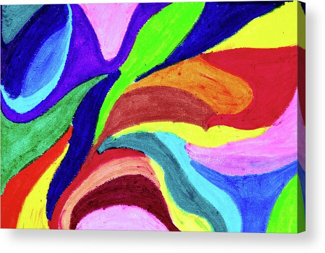 Abstract Acrylic Print featuring the painting Creation by Della McGee