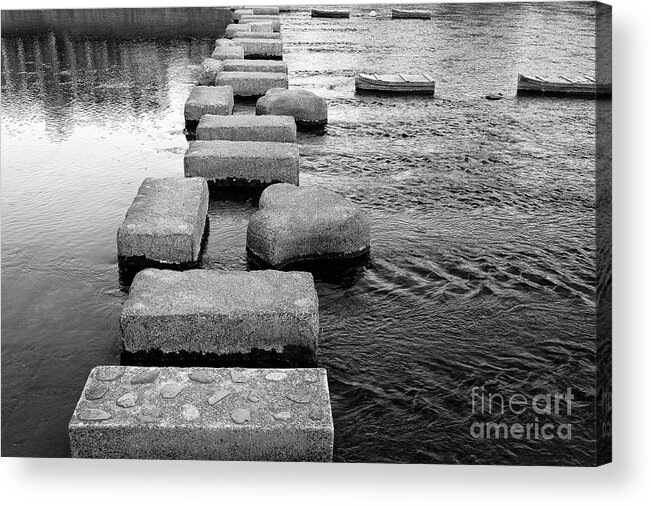 Kyoto Acrylic Print featuring the photograph Crossing the Kamo River by Dean Harte