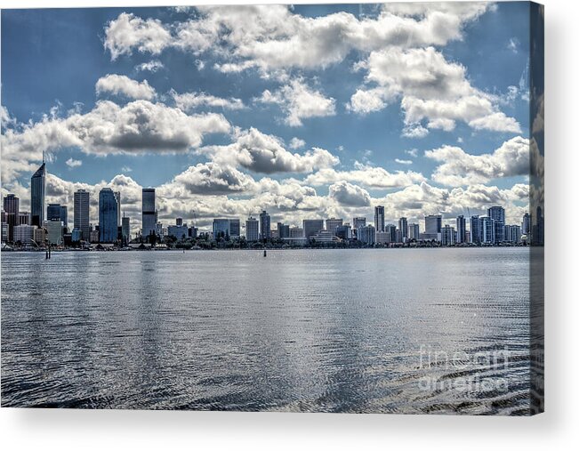 Perth Acrylic Print featuring the photograph Crossing the Swan River, Perth, Western Australia 2 by Elaine Teague
